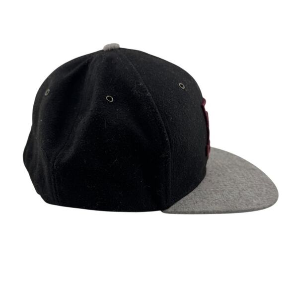 Zephyr Texas A&M Snapback Cap Black Crown Gray Brim Straight Edge Swagger - Picture 4 of 7